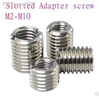 2-5pcs M2 m3 m4 m5 m6-M16 stainless steel slotted Inside Outside Thread Adapter Screw Nuts Insert Sleeve Converter Nut Coupler