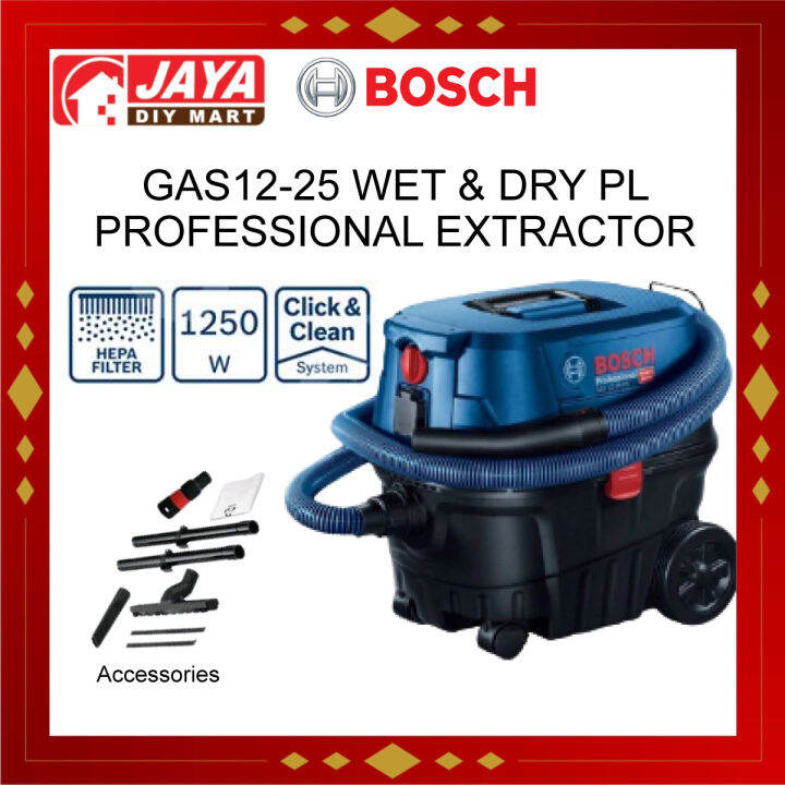 BOSCH GAS 1225 PL PROFESSIONAL WET & DRY EXTRACTOR / VACUUM CLEANER 1