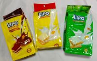 Lipo ขนมปุงกรอบเคลือบช็อกโกแลตนม