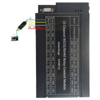 2 In 1 15ch RS485 RS232 Modbus RTU รีเลย์ PLC DO PC UART Serial Port Switch Controller DC 12V 24V