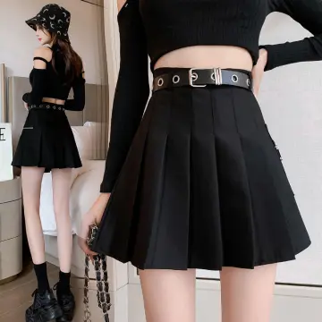 Chân váy nữ Kaylar Skirt màu đen dáng ngắn chất liệu dày dặn kèm dây