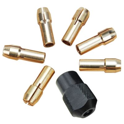 HH-DDPJMini Drill Chucks 7pcs 4.6 Mm Fit For Micro Twist Electronic Dremel Drill Collet Clamp Set Power Tool Accessories With Wrench