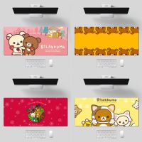 คริสมาสต์ Rilakkuma หมีเกมคอนโซลเดสก์ทอปคอมพิวเตอร์ยางแผ่นรองเมาส์ขนาดใหญ่ แผ่นรองแป้นพิมพ์ แผ่นรองแล็ปท็อป