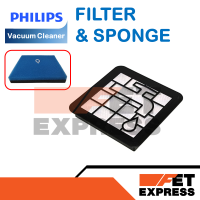 FILTER &amp; SPONGE แผ่นกรองเครื่องดูดฝุ่น สำหรับเครื่องดูดฝุ่น PHILIPS รุ่น FC9350 , FC9351