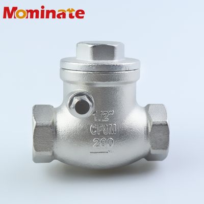 Stainless steel wire mouth horizontal non-return valve 304 stainless steel female thread swing check valve 1/2 quot; 3/4 quot; 1 quot; 1-1/4 quot;