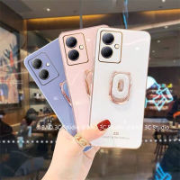 ใหม่ เคส Phone Case VIVO Y27 Y78 Y02 Y02A Y02T 4G 5G 2023 INS เคสโทรศัพท์ ชุบแนวโน้มแฟชั่นแบบเรียบง่ายที่สร้างสรรค์น่ารักซิลิโคนนิ่มพร้อมที่ใส่รูปหมีการ์ตูน2023