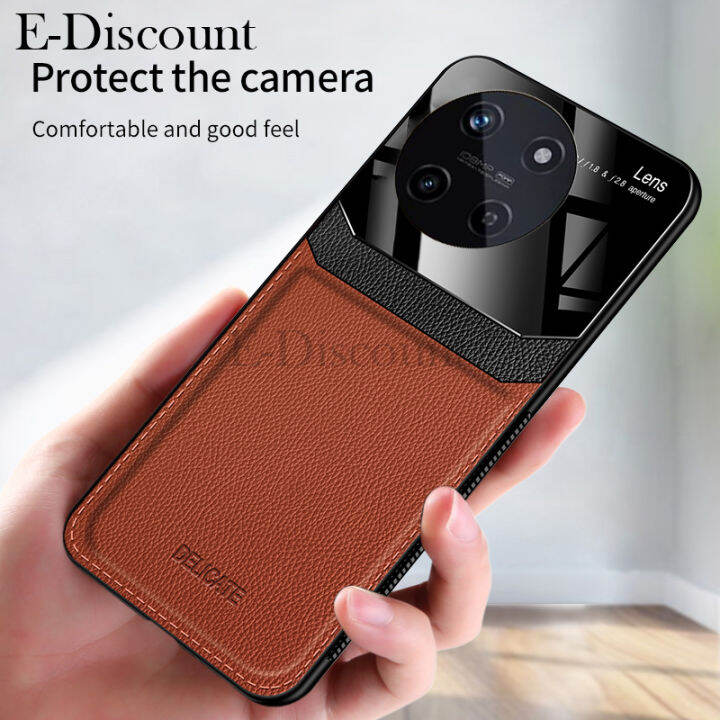 เคสโทรศัพท์ใหม่สำหรับ-realme-11-4g-ปลอกแฟชั่นแข็งกันกระแทกฟิล์มกระจกหลังป้องกันหนังสำหรับ-realme-11เคส