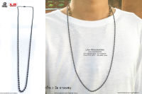 สร้อยคอไข่ปลาสีดำ สแตนเลส304l necklace สแตนเลสแท้ Stainless แฟชั่นชาย แฟชั่นผู้หญิง  allacc