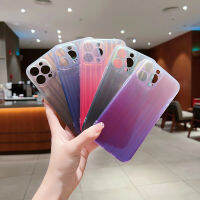 เคสโทรศัพท์กันลื่นเคสป้องกันเต็มรูปแบบไล่ระดับสีสำหรับ IPhone 11 12 13 14 Pro Max Plus