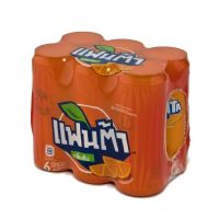 สินค้ามาใหม่! แฟนต้า น้ำอัดลม กลิ่นส้ม 325 มล. แพ็ค 6 กระป๋อง Fanta Soft Drink Orange 325 ml x 6 Cans ล็อตใหม่มาล่าสุด สินค้าสด มีเก็บเงินปลายทาง
