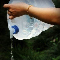 Home Picnic BBQ Portable Creative Outdoor Tourism 8L10L15L Folding Bottle Car Bucket Plastic Bottles WithTaps Tap Water Bottle