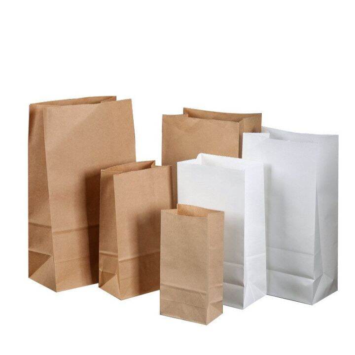 50pcs-white-kraft-paper-bags-food-holiday-gift-for-sandwich-bread-candy-recyclable-party-dry-packaging