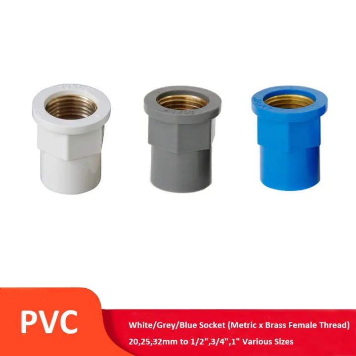 pvc-pipe-connector-metric-202532mm-solvent-weld-socket-to-1-2-3-4-1-brass-female-bsp-thread-pipe-fitting-joint-adapter