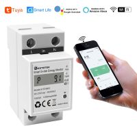 Din Rail WIFI Tuya Smart Energy Power Meter KWH 220V Voltmeter Ammeter Smart Life Wattmeter Remote Switch Control Monitor