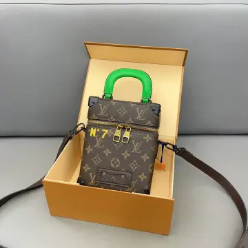 Louis Vuitton Phone Box Case Green Brown Monogram Lv Logo Crossbody  Shoulder Bag