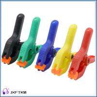 JXFTKM 1Pc/10Pcs เครื่องมืองานไม้ สปริงหนีบ พลาสติกทำจากพลาสติก ไนล่อนสลับ ที่หนีบไม้ สีสันสดใส ดีไอวาย ที่หนีบมือ ปลอกรัดตรึงงานไม้