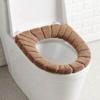 【LZ】♠☍  Universal Stretchable Toilet Seat Cover almofadas de assento quentes elástico cor aleatória 3pcs