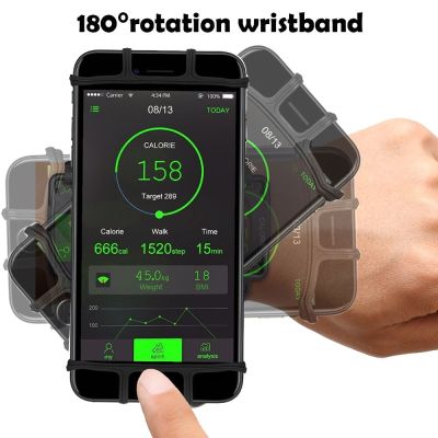 ♚☍┇ Universal Cell Phone Holder Wristband for iPhone X XS XR MAX 7 8 Plus 180 Rotatable Running Sport Wrist Arm Band S10 S9 S7