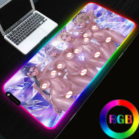 League Of Legends Jinx Gaming Mousepad เซ็กซี่ Naked Girl Big Ass Big Tits RGB MousePad LED คีย์บอร์ด PC โต๊ะ Pad Gaming อุปกรณ์เสริม