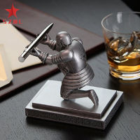 SZWL Fashion Knight Pen Holder + Pen Set Personalized Desk Accessory Pen Stand Decorative Desk Organizer