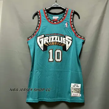NWT Mike Bibby 10 Vancouver Grizzlies White Vintage Retro Jersey