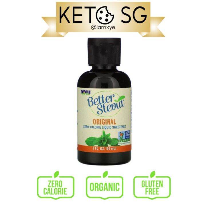 Now Foods Better Stevia ZeroCalorie Liquid Sweetener Original, 2 fl oz