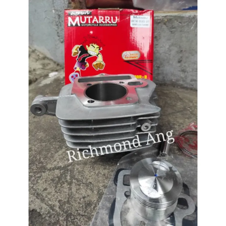 Mutarru 56mm steel cylinder block borekit set dome type piston kit Xrm