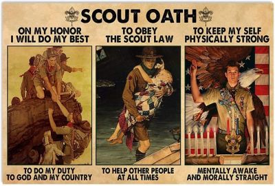 Scout Oath Metal Tin Signs On My Honor I Will Do My Best Posters Scout Art Print Plaques Home Room School Wall Decor