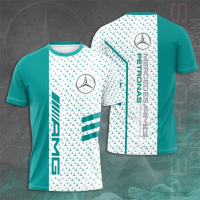 2023 New Merc edes-AMG Petronas F1 Corrida 3D Camiseta De Verão Manga Curta Casual Homens Camisetas 2023 Novos Tamanhos Grandes Roupas Tops Summer Fashion T-shirt