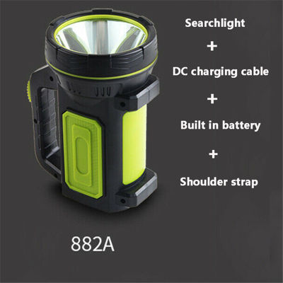 Powerful LED Flashlight Torches Strong Searchlight Waterproof USB Rechargeable Spotlight Long Range Hunting Lamp With Side Light