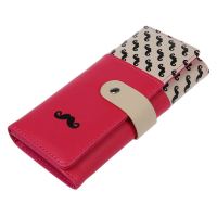 Women Wallets High Quality PU Leather Lady Handbags Women Hasp Clutch Wallet Lady Coin Purse Card Holder Bag-rose red