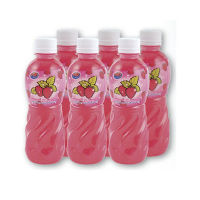 เอ็มแอนด์เค น้ำสตรอเบอร์รี่ ผสมวุ้นมะพร้าว 320 มล. แพ็ค 6 ขวด M&amp;K Strawberry 320 ml x 6 โปรโมชันราคาถูก เก็บเงินปลายทาง