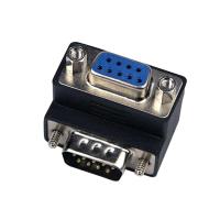 RS232 DB9pin Serial Port Conversion สำหรับหัว DB9ชายหญิง90องศาอะแดปเตอร์ข้อศอก