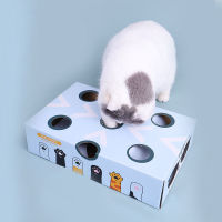 Cat Hamster Toy Pet Interactive Play Toy Wooden Corrugated Paper Cat Scratching Board Box Claw Sharpener
