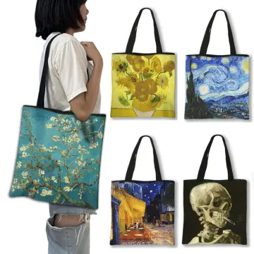 Almond Blossom Tote Bag, Van Gogh Tote Bag, Aesthetic Tote Bag, Tote Bag  Pattern