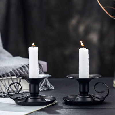 Classic Candleholder with Wide Base &amp; Wax Holder Metal Candlestick DripBurnt Proof Incense Burner for Home Office 9x7.5x6.5cm T