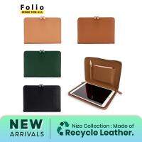 Folio : Nize Tablet Zip Case กระเป๋าใส่แท็บเล็ต ผลิตจากหนังแท้รีไซเคิล รหัสสินค้า19230