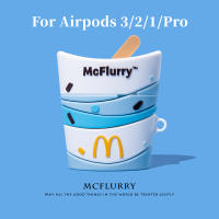 McFlurry Case สำหรับ AirPods 3 2 1 Ice Cream Soft ซิลิโคนไร้สายบลูทูธหูฟังป้องกัน Coque อุปกรณ์เสริมสำหรับ Airpods Pro