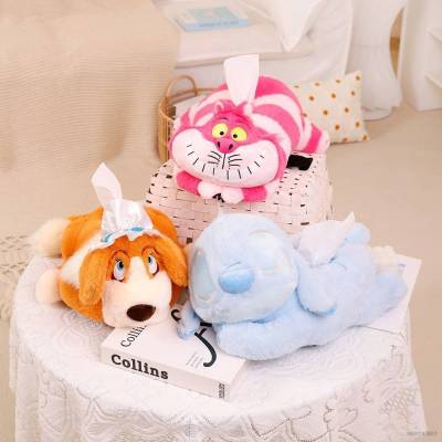 กล่องกระดาษทิชชู่ รูปตุ๊กตาสุนัข Ellen Disney Stitch Cheshire Cat Nana สําหรับตกแต่งบ้าน รถยนต์