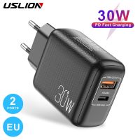 เครื่องชาร์จ USB USB-C 18W QC3.0 30W ตัวชาร์จไฟสำหรับ iPhone ชนิด C QC4.0แท่นชาร์จผนัง