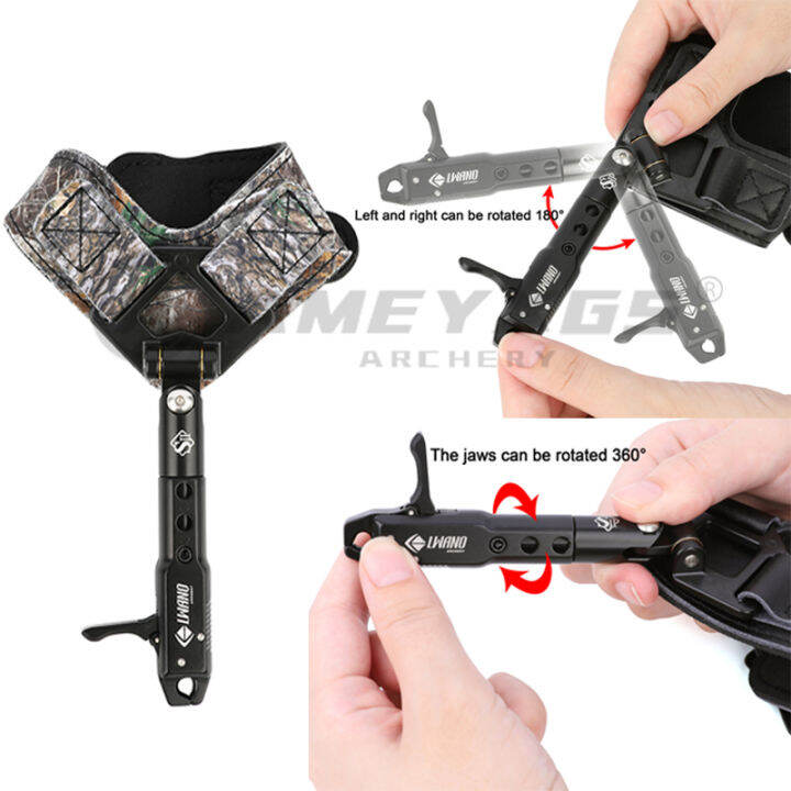 AMEYXGS Compound Bow Wrist Release Jaws 360° Rotate Jaws Automatically