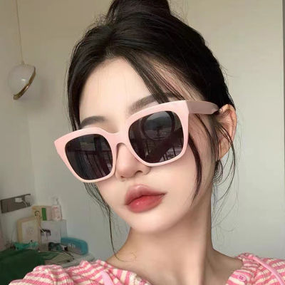 Fashion Pink Sunglasses Women UV Protection Retro Square Shade Large Frame Sun Glasses