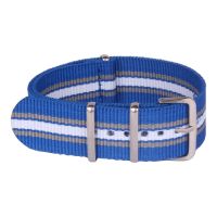 pengyigan Brand New 22 mm Watchbands Multi Color Blue Fiber Woven Nylon Watch Straps Wristwatch Bands Buckle 22mm to the watches