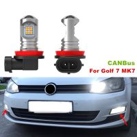 For VW Golf 7 MK7 VII 2015 2016 2017 2018 2pcs/lot CANBus Error Free White LED Car Front fog light Fog Lamp Bulbs  LEDs  HIDs