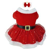 Dog Christmas Outfit Shiny Netting Santa Claus Cute Girl Clothing Red Dresses Cute Girl Clothing Red Dresses Dog Cat Christmas Holiday Outfit Dog Outfit for Small Medium Dogs pretty