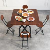 BaanD โต๊ะไม้พับได้ 80x80ชม. โต๊ะพับ โต๊ะทานอาหาร โต๊ะไม้ โต๊ะกินข้าวในบ้าน โต๊ะอเนกประสงค์ โต๊ะวางของ โต๊ะทำงาน