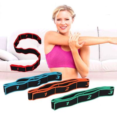 Yoga Pull Strap Belt Latex Elastic Latin Dance Stretching Band Loop Yoga Pilates gym Fitness Exercise equipment Resistance Bands