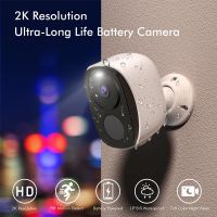 Security Cameras Wireless Outdoor 2K 3MP Battery Powered WiFi Security Camera with Spotlight Siren 2-Way Audio Waterproof