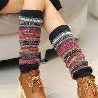 hotx【DT】 Wool Warm Leg Warmers Knitting Knee Socks Boot Cuffs Fashion Gaiters