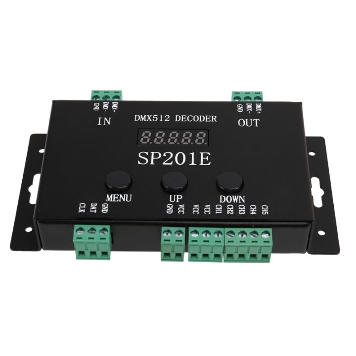 sp201e-dmx512-ws2812b-ws2811-dmx-to-spi-controller-decoder-support-multiple-ics